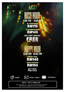 Rush hour and Happy hour special